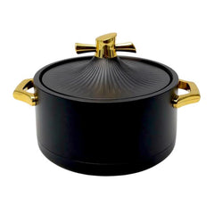 3 Piece Food Warmer Serving Set Black