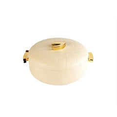 3 Piece Insulated Food Warmer Set with Lids Cream