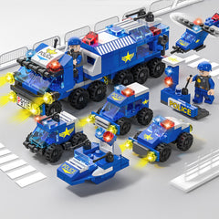 147 Piece Police Toy Playset Dark Blue
