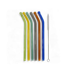 6 Piece Straw Set Multicoloured
