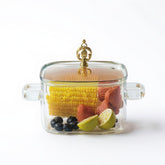 2.2Lt Square Glass Casserole Clear