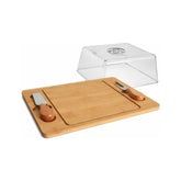 4 Piece Cheese Board Set Brown