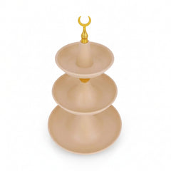 3 Tier Cake Stand Cream & Gold