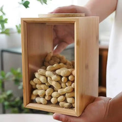 3 Piece Bamboo Canister Set Clear