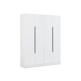 4 Door High Gloss Wardrobe White