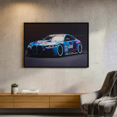 80 x 120cm Car Frame with LED Lights Blue