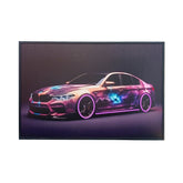 80 x 120cm Car Frame with LED Lights Purple