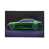 80 x 120cm Car Frame with LED Lights Green