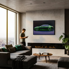 80 x 120cm Car Frame with LED Lights Green