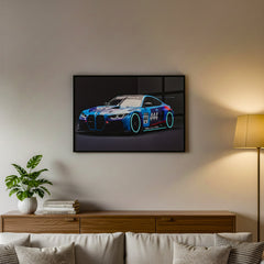 40 x 60cm Car Frame with LED Lights Blue