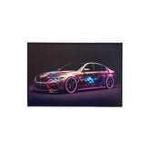 40 x 60cm Car Frame with LED Lights Purple
