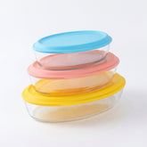 3 Piece Casserole Set Multicoloured