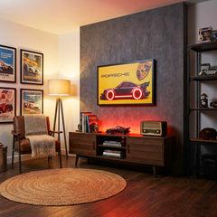 70 x 40cm Car Frame with Lights Yellow
