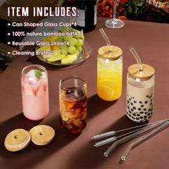 4 Piece 500ml Glass Tumbler Set Clear
