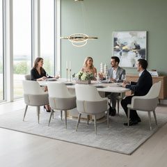 9 Piece Dining Room Set Grey
