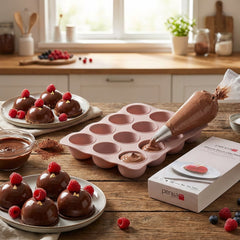 9 Hole Silicone Cupcake Mould Pink