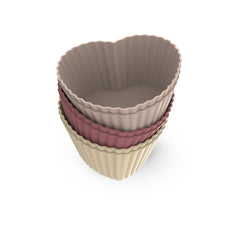 6 Piece Heart Shaped Muffin Cups Assorted