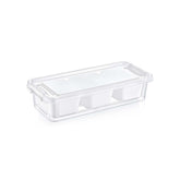 3 Compartment Flat Grand Organiser Box White