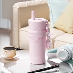5D Print 550ml Flask with Straw Pink