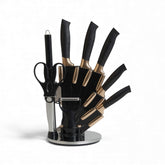 9 Piece Knife Block Set Black