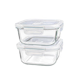 2 Piece 800ml Storage Container Set Clear