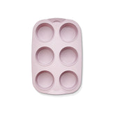 6 Hole Cupcake Tray Pink