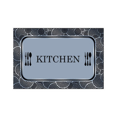 50 x 80cm Kitchen Mat Blue