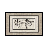 "My Kitchen, My Rules" 50 x 80cm Kitchen Mat Brown