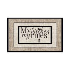 "My Kitchen, My Rules" 50 x 80cm Kitchen Mat Brown