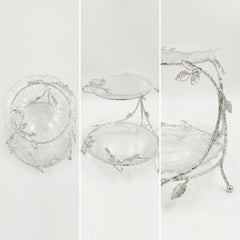 2 Tier Dessert Server Silver