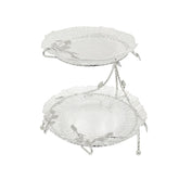 2 Tier Dessert Server Silver