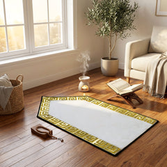 70 x 130cm Musallah White & Gold