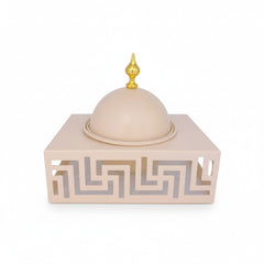1 Compartment Snack Server Cream & Gold