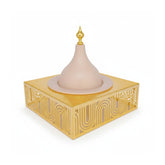 1 Compartment Snack Server with Dome Cream & Gold