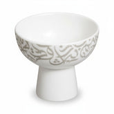 11cm Calligraphy Footed Bowl White