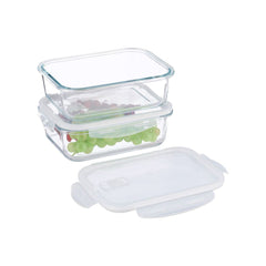 2 Piece 1040ml Storage Container Set Clear