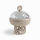 400ml Sugar Bowl Beige & Stainless Steel