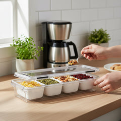 4 Compartment Storage Box White