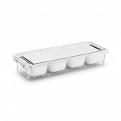 4 Compartment Storage Box White