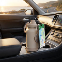 650ml Cellphone Holder Flask Cream