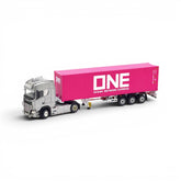 1:64 Alloy Scania Truck with Container Pink