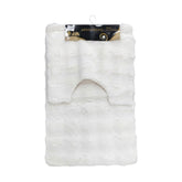 2 Piece Bathroom Mat Set White