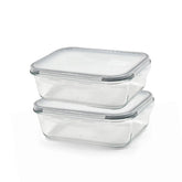 2 Piece 1520ml Storage Container Set Clear