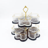 10 Piece Heart Shaped Serving Stand Multicoloured