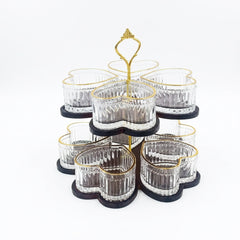 10 Piece Heart Shaped Serving Stand Multicoloured