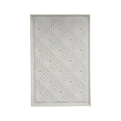 80 x 120cm 3D Painting with Gold Accents White