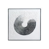 100 x 100cm Ripple Effect Painting Black & White