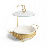 3.5Lt Ceramic Chafing Dish Gold