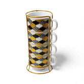 5 Piece Ceramic Cup Stand Multicoloured