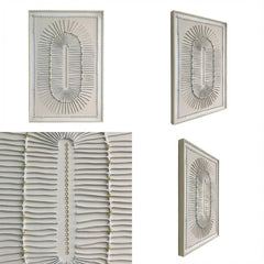 80 x 120cm Sculptural, Abstract Design Painting Cream